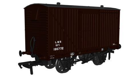 Rapido Trains 970105 OO Gauge LMS D1832A Van – LMS (post-36) No.186772