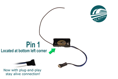 DCC Concepts AED-8PD.4 AE Models Nano 8 Pin Direct 4 Function DCC Decoder