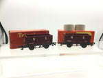 Triang R112 OO Gauge NE Maroon 7 Plank Wagon 47205 x2