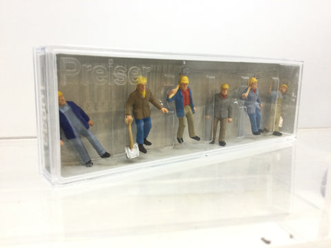 Preiser 10033 HO/OO Gauge Track Workers (6) with Tools Exclusive Figure Set (B)