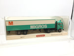 Wiking 054301 HO Gauge Refrigerated semi-trailer (Volvo F89) "Migros"