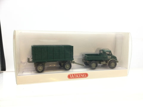 Wiking 03710237 HO Gauge Unimog 406 with Trailer