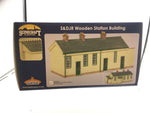 Bachmann 44-0187A OO Gauge S&DJR Wooden Station Building Green and Cream