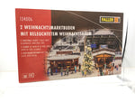 Faller 134006 HO/OO Gauge Christmas Market Stalls (2) & Illuminated Tree Kit VI