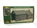 Bachmann 44-1007G OO-9 Gauge Narrow Gauge (OO9) Stone Shed and Store Green