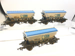 Hornby R6223 OO Gauge Set of 3 ECC CDA Hopper Wagons (Weathered)