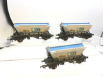 Hornby R6223 OO Gauge Set of 3 ECC CDA Hopper Wagons (Weathered)