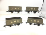 Bachmann 37-088 OO Gauge LMS 7 Plank Wagon x4 (RENUMBERED)