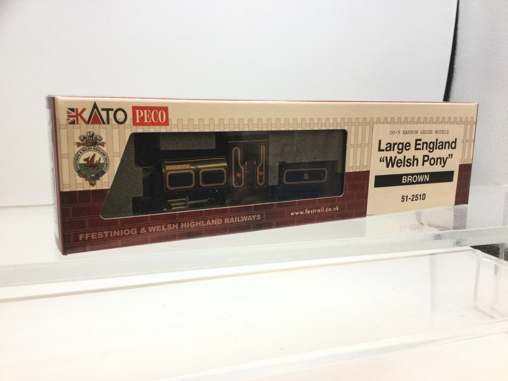 Peco/Kato 51-251D OO-9 Gauge Large England Loco 'Welsh Pony' Brown