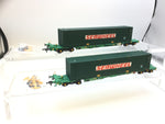 Bachmann 37-301B OO Gauge Pair of Intermodal Container Wagons Seawheel