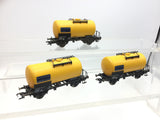 Roco 47065 HO Gauge NS Yellow Tank Wagon x3