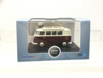 Oxford Diecast 76VWS010 1:76/OO Gauge VW T1 Split Screen Camper Titan Red/Beige Grey