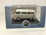 Oxford Diecast 76VW032 1:76/OO Gauge VW Bay Window Camper Silver Grey/White