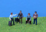 P&D Marsh PDZ01 OO Gauge Whitemetal Painted People & Luggage