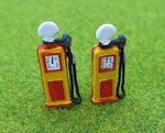 P&D Marsh PDZ35 OO Gauge Whitemetal Painted 1950s Petrol Pumps Shell