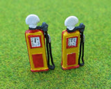 P&D Marsh PDZ35 OO Gauge Whitemetal Painted 1950s Petrol Pumps Shell