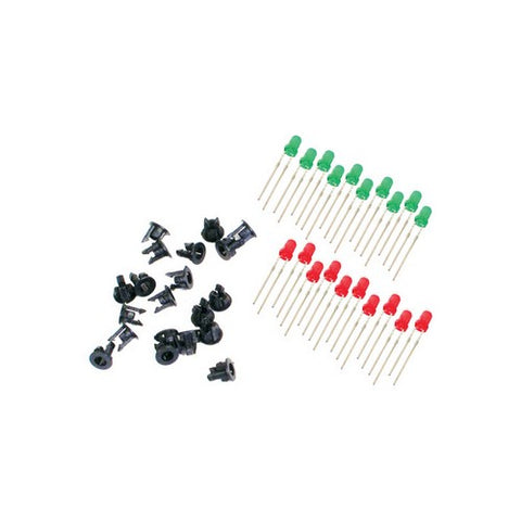 Peco PL-30 LED'S 10 Green, 10 Red, & 20 Panel Clips