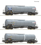 Roco 6600091 HO Gauge Millet Zacns Bogie Tank Wagon Set (3) VI