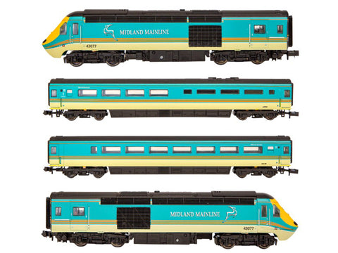 Dapol 2D-019-015 N Gauge Class 43 HST 4 Car Set 43066/077 Midland Mainline