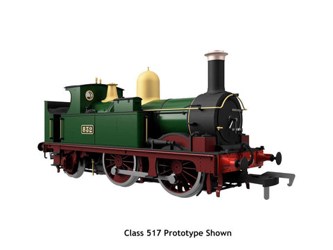 Dapol 4S-517-001D OO Gauge 0-4-2 517 Class GW Lined Green Red Frames 539 (DCC-Fitted)