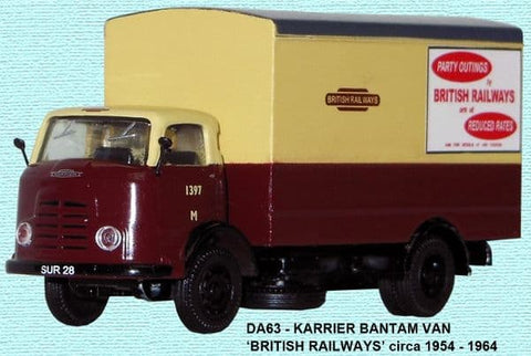 B-T Models DA63 1:76/OO Gauge Karrier Bantam Box Van British Railways