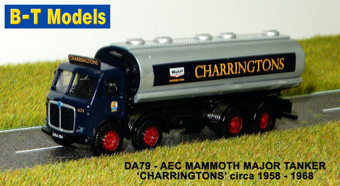 B-T Models DA79 1:76/OO Gauge AEC Mammoth Major 4 Axle Tanker Charringtons