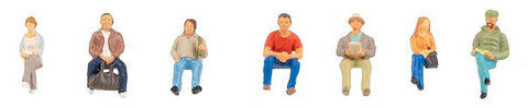 Faller 151662 HO/OO Gauge Seated People Figure Set