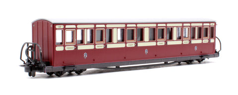 Peco GR-622A OO-9 Gauge FR Long "Bowsider" Bogie Coach-Red & Cream No 19