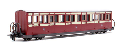 Peco GR-622B OO-9 Gauge FR Long "Bowsider" Bogie Coach-Red & Cream No 20