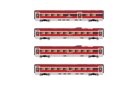 Arnold HN3514 N Gauge FS France ETR 1000 Intermediate Car Set (4) VI