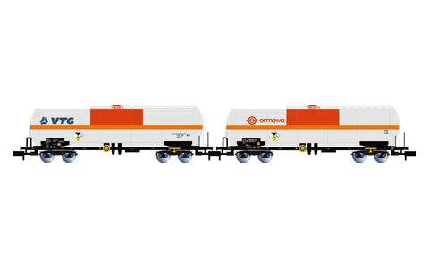 Arnold HN6634 N Gauge SNCF VTG/Ermewa Chlorine Tank Wagon Set (2) VI