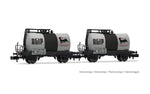 Arnold HN6700 N Gauge FS Agip 2 Axle Tank Wagon Set Dark Grey (2) III