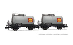 Arnold HN6701 N Gauge FS Shell 2 Axle Tank Wagon Set Silver (2) III