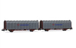 Arnold HN6711 N Gauge RENFE Transfesa Lis 2 Axle Tarpaulin Wagon Set (2) V