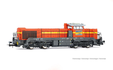 Jouef HJ2472S HO Gauge Millet Rail DE18 Diesel Loco Orange/Grey VI (DCC-Sound)