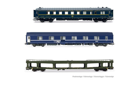 Jouef HJ4207 HO Gauge SNCB/SNCF Train Auto-Couchette Coach Set IV