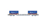 Jouef HJ6303 HO Gauge SNCF Sgss Flat Wagon w/2x20' Spedirail Container Load V