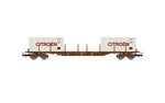 Jouef HJ6310 HO Gauge SNCF Rs Stake Wagon w/2x20' Citroen Container Load IV