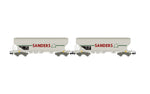 Jouef HJ6312 HO Gauge SNCF Sanders 4 Axle Flat Sided Silo Wagon Set (2) V