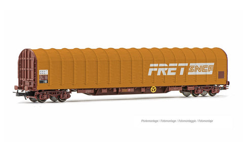 Jouef HJ6315 HO Gauge SNCF Fret Rils 4 Axle Tarpaulin Wagon Orange IV