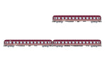 Rivarossi HR4417 HO Gauge Euro-Express Bcm243/Bcm246/Bvcmz Coach Set Purple (3) V