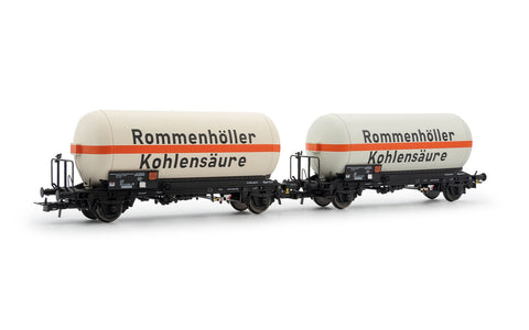 Rivarossi HR6644 HO Gauge DB Rommenholler Kohlensaure Gas Tank Wagon Set (2) IV