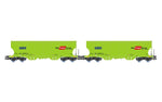 Rivarossi HR6674 HO Gauge GATX Rail Cargo Group Silo Wagon Set Neon Green (2) VI