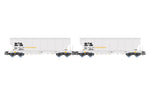 Rivarossi HR6675 HO Gauge ATIR-Rail Bogie Silo Wagon Set Grey (2) VI