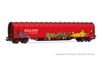 Rivarossi HR6680 HO Gauge Railion DB Logistics Rils Tarpaulin Wagon w/Graffiti V