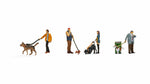 Noch 15471 HO/OO Gauge Dog Walker Figures