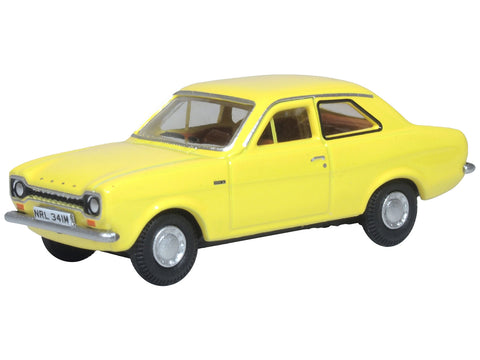 Oxford Diecast 76FE004 1:76/OO Gauge Ford Escort Mk1 Daytona Yellow