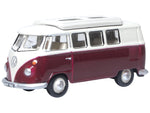 Oxford Diecast 76VWS010 1:76/OO Gauge VW T1 Split Screen Camper Titan Red/Beige Grey