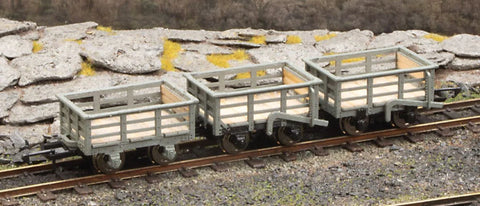 Peco OR-164 O-16.5 (NG7) Slate Wagons (3) Laser Cut Kit