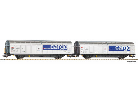 Piko 28309 HO Gauge Expert SBB Hbbillnss Sliding Wall Wagon Set (2) VI